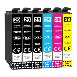 29XL Cartouches d'encre Remplacement pour Epson 29XL 29 pour Epson Expression Home XP-235 XP-245 XP-345 XP-255 XP-247 XP-332 XP-335 XP-432(Pack de 6) (Jhaan, neuf)