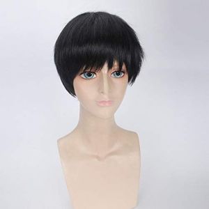 Perruque Cosplay Ken Kaneki de haute qualité Anime Tokyo Ghouls Perruque Sasaki Haise Cosplay Filles Garçons Renji Yomo Uta Cheveux courts gris noir Taille unique Ken Kaneki PERRUQUE BLANCHE (long zhu tang, neuf)