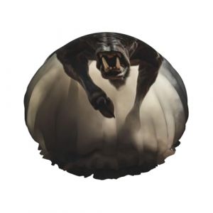 Bonnet de douche avec imprimé crâne de taureau pour femme, bonnet de bain réutilisable, bonnet de douche respirant, bonnet de douche réglable (PANGYJ2024, neuf)