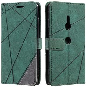 Vankii Coque pour Sony Xperia XZ3, Rabat Portefeuille de Protection Cuir PU Etui, Slim Silicone TPU Bumper Magn&eacute;tique Housse, Flip Porte Cartes avec Fonction Support Cover Antichoc Case (Vert) (LiLuLa Store, neuf)