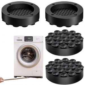 Tapis Anti-vibration pour Machine à Laver, 4pcs Pied Anti Vibration Machine a Laver,Patins Anti Vibration Lave Linge,Patin Caoutchouc Antibruit Pied Machine a Laver,Tampons À Pied Machine À Laver (chusai, neuf)
