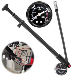 Vaileal Pompe d'amortissement haute pression, pompe à choc haute pression, pompe à fourche portable, mini pompe à vélo, pompe à vélo, pompe à choc pour VTT, vélo, fourche à suspension, suspension (HQ SHENG LIMITED, neuf)