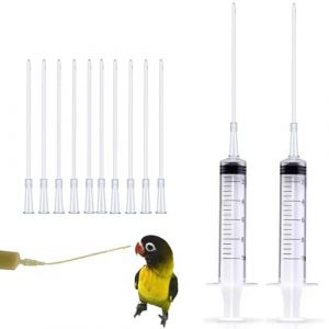 BIRLOZA 10 Sondes d'alimentation pour Oisillons, Dont 1 Seringue de 10 ML, B&eacute;b&eacute; Oiseau D' Alimentation Tortue, Seringue pour Alimentation de Tortue, Colombe, Convient aux Pivoines, Perruches (DOU  LIHUI STORE, neuf)