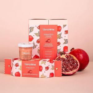 Blancr&egrave;me - Coffret Cadeau 3 soins Visage Grenade Cranberry: Eau Micellaire + Exfoliant Visage + Masque visage grenade cranberry jusqu'a 99,1 % d'ingr&eacute;dients d'origine naturelle- Made in France (Blancr&egrave;me, neuf)