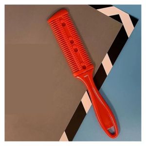 MIUYTRN Peigne de coupe de cheveux, brosses à cheveux avec lames de rasoir, outil de coupe de cheveux, outil de barbier, peigne de barbier, 1 pièce cuicui(rouge) (cuicui home, neuf)
