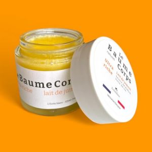 Ecrin blanc Baume Corps au Lait de Jument, Huile de Lin et Beurre de Kokum, Soin Hydratant Intense (Ecrin blanc, neuf)