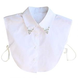 Hocaies Faux Col Chemise Femme Col Blanc Amovible Femme Chemises Faux Collier D&eacute;tachable Faux Col Blanc pour Femmes Filles pour Chemisiers Chandails Robes (hanjinsw, neuf)