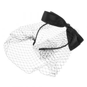 FOMIYES Fascinator Rétro Voilette et Noir pour Accessoire Élégant pour Funérailles Bandeau Chic Voile (Yaoys, neuf)
