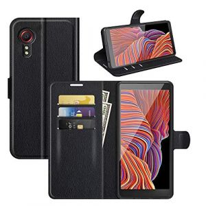 Fertuo Coque pour Samsung Galaxy XCover 5, Antichoc Portefeuille Étui Housse en Cuir à Rabat Flip Cover Case avec Porte Carte, Béquille, Boucle Magnétique pour Galaxy XCover 5, Noir (Fertuo Store, neuf)