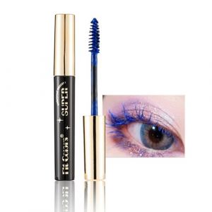 Mascara color&eacute; imperm&eacute;able &agrave; l'eau, volume et curling - Pour No&euml;l, Halloween, f&ecirc;te, maquillage des yeux - Bleu (IZSUMMER BEAU, neuf)