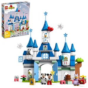 LEGO DUPLO Disney 10998 Magic Castle Kit de construction 3 en 1 pour jeu en famille avec 5 figurines Disney dont Mickey, Minnie et ses amis, Magical Disney 100 pour enfants et tout-petits &agrave; partir de (Matej Horak, neuf)