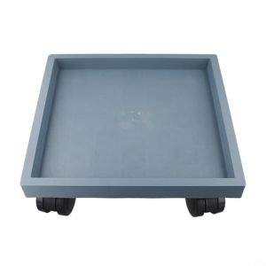 HomeVortex Soucoupe carr&eacute;e &agrave; roulettes pour pot de fleurs - Dessous de pot de fleurs mobile en plastique robuste pour ext&eacute;rieur sans trous - Soucoupe de jardin (int&eacute;rieur 32,5 cm) (HomeVortex, neuf)