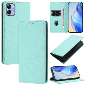 xinyunew Coque pour Samsung Galaxy A04E 4G, RFID Blocage Portefeuille Etui &agrave; Rabat, Housse en Cuir PU pour Samsung Galaxy A04E 4G, Vert Clair (xinyunew, neuf)