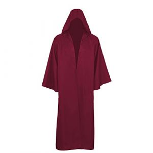 kinstell Homme Cape à Capuchon Halloween Robe Costume Uniforme Jedi à Capuche Pour Costume de Chevalier Noir (Kinstell uk, neuf)