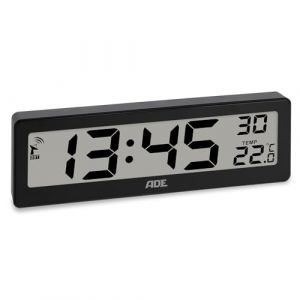 ADE Horloge radiopilotée numérique avec Affichage de la température | très Grands Chiffres | écran Bien lisible | Noir (GRENDS GmbH – Great Brands & Trends, neuf)