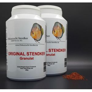 Lot de 2 : 2 x granul&eacute;s Stendker 480 g &ndash; Nourriture de marque de haute qualit&eacute; &ndash; Nourriture pour discus &ndash; Granul&eacute;s pour discus (diskus-versand-de, neuf)