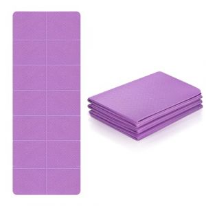 flintronic Tapis de Yoga, Tapis de Sport Antidérapant Pliable, Tapis Yoga de Voyage pour femme homme, Tapis d'exercice pour Pilâtes, Gym, Aérobic, Stretching, Entraînement, Violet - 183 x 61 x 0.4CM (flintronic, neuf)