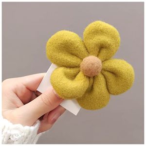 Bandeau Bande &agrave; cheveux &eacute;lastique Haute Fleur Peluche Fleur Coiffure Clip Coiffure Terrain de cheval Lady Cheveux Scrunchies Filles Sweet populaire Accessoires for cheveux Bandeau Cheveux Femme(Yellow (钟祥市微琼维商贸有限公司, neuf)