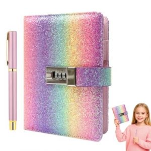 daqoupzi 1 journal intime pour fille avec cadenas + 1 stylo &agrave; bille, convient aux filles &acirc;g&eacute;es de 8 &agrave; 14 ans, journal intime avec cadenas pour fille, 12 ans (YingyuSHOP, neuf)