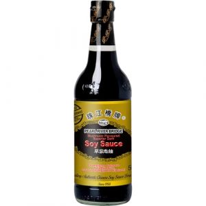 PEARL RIVER BRIDGE - Sauce Soja Fonc&eacute;e Saveur Champignon Sup&eacute;rieure - 1 x 500 ml (A&W-Commerce, neuf)