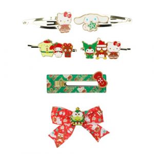 Hello Kitty & Friends Lot de 6 pinces à cheveux de Noël (Bixem, neuf)