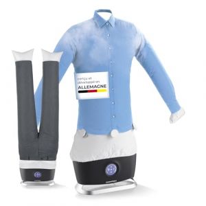 CLEANmaxx presse à repasser automatique pour chemises PRO STEAM + accessoire pour pantalons | fonction vapeur, écran tactile | appareil de repassage pour chemises & chemisiers, Noir (DS e-Sales GmbH, neuf)