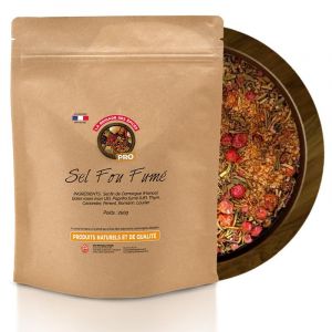 La Brigade des &Eacute;pices - Sel fou fum&eacute; - 250G - Sel aromatis&eacute; aux &eacute;pices - Paprika fum&eacute;, Baies roses et Romarin - 100% Faturel et Fabriqu&eacute; en France (La Brigade des Epices, neuf)