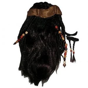 NEZIH Costume d'halloween pour Homme Adulte - Capitaine De Pirate Jack Sparrow - Perruques - Chapeau De Pirates des Cara&iuml;bes - Accessoires De Cosplay, avec Bonnet De Perruque (feihanshangmaoUKshop, neuf)