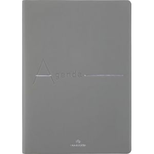 Oberthur - 1 Agenda Semainier - Couverture BORA - Septembre 2025 à Décembre 2026 - Format 17 x 24,5 cm - Coloris Gris (Papeterie Libellus, neuf)
