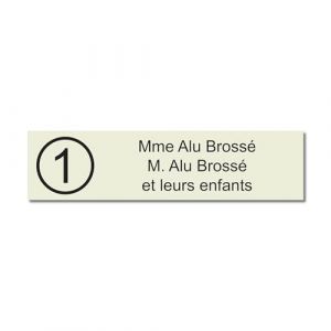 Plaque gravée pour nom et numéro boîte aux lettres autocollante 10x2,5cm personnalisée 1 à 3 lignes Beige (my-goodprice, neuf)