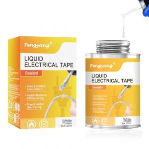 Fengyang® Gel Isolant Electrique, Caoutchouc Liquide, Revêtement en Caoutchouc Isolant Liquide, Gel Isolant Electrique Etanche, Colle de Ruban Isolant Liquide, Ruban Électrique Liquide Noir (Blanc) (FengyangStore, neuf)