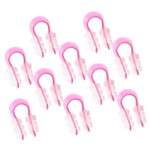 BELLIFFY Lot de 10 Pinces-Nez de Modelage en Silicone et Plastique Rehausseur de Nez U-Forme Maintien Confortable Adaptées pour Affiner et Relever L'Arête Nasale Usage Quotidien (Hunation, neuf)