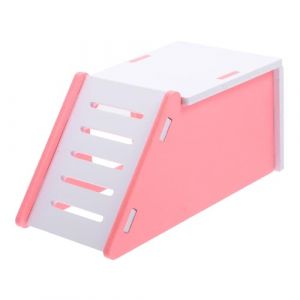 YARNOW Maison Hamster PVC Cachette Confortable pour Petits Animaux Maisonnette Spacieuse pour Hamsters Nains et Cochons Accessoire Cage Adapt&eacute; Tunnel et Refuge Amusant (JunWO, neuf)