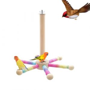 Jiwyunlu Komik Banyo Duvar Sanatı - Roue d'exercice pour Oiseaux R&eacute;sistante &Agrave; La M&acirc;chonnement - Tourniquet Moineau Jouet - pour Les Ins&eacute;parables Conures Calopsittes Aras Perruches (jiwek, neuf)