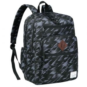 VASCHY Sac à Dos Homme Femme, Grand Multi-poches Sac a Dos Collège 2 Compartiments 15,6 Pouces PC Léger Cartable Garcon Fille Ados Sac d'École pour Travail Scolaire Lycée Voyage Camouflage Noir (Vaschy, neuf)