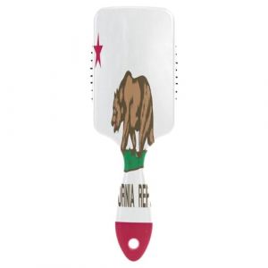 Peigne &agrave; cheveux avec coussin drapeau de Californie, peigne antistatique, brosse &agrave; cheveux saine pour femme, peigne facile &agrave; nettoyer (AYXXKJ, neuf)