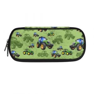 Dolyues Trousse à crayons grande capacité pour garçon et fille avec compartiments, Tracteur de dessin animé - vert, Organiseur de sac (HuaiNanYuQiDianZiShangWuYouXianGongSi, neuf)