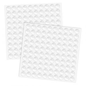 200 Pi&egrave;ces Patin Silicone Transparent, Tampon de Porte Autocollant, Amortisseur Porte Placard, Tampon Caoutchouc Pieds, But&eacute;es de Protection Pieds en Caoutchouc pour Porte Meubles (KattShop, neuf)
