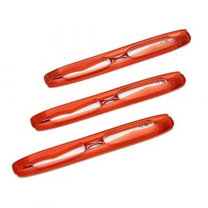 EnzoDate Pack de 3 Lunettes de Lecture Pliantes Mini Lecteur de Poche Lunettes Presbytes +1.0 &agrave; +3.5 (Vin, 2.5, Dioptres) (yueyue trade, neuf)