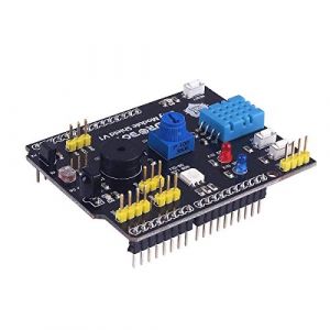 DollaTek Carte d'extension Multifonction pour Carte d'extension Arduino avec capteur d'humidité et capteur de température 9 en 1 Compatible avec Arduino UNO R3 (DollaTek, neuf)