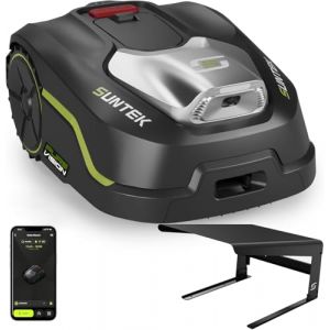 SUNTEK Robot Tondeuse sans Fil P&eacute;riph&eacute;rique - Robot Tondeuse IA + Vision pour 600 m&sup2;, IA Cam&eacute;ra, Pente jusqu'&agrave; 35&deg;, &Eacute;tanch&eacute;it&eacute; IPX5, Cartographie Automatique, Multizones, Contr&ocirc;le APP avec Garage (Suntek GmbH, neuf)