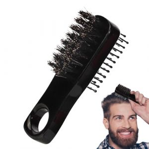 Brosse à barbe, petite brosse à barbe | Peigne de toilettage à barbe double face - Peigne à barbe brosse de barbier pour le toilettage, peigne à barbe professionnel avec poignée, accessoires de (kitaet, neuf)
