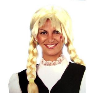 Perruque gretchen à nattes (LP-Divertissements, neuf)