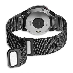 YASPARK Compatible avec Garmin Fenix 6 Pro, 22mm Bracelet en Acier Inoxydable Metal pour Fenix 5, Fenix 5 Plus, Fenix 6, Fenix 7, Fenix 7 Solar, Fenix 7 Sapphire Solar, Garmin Instinct, Forerunner 935 (BEIYING, neuf)