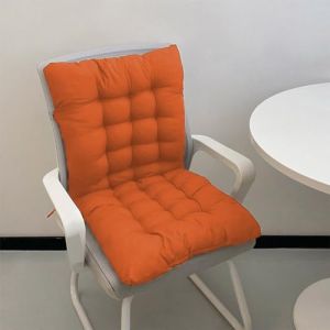 GGoty Coussin de Chaise &eacute;pais de 8cm avec Dossier, Coussin de Fauteuil, Coussin de si&egrave;ge arri&egrave;re, Coussin de si&egrave;ge en Coton pour Le Jardin, Le Fauteuil de d&eacute;tente et Le Bureau (120x50cm,Orange) (GGoty, neuf)