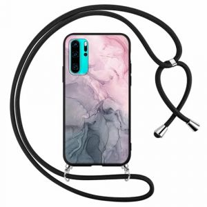 Foonary Coque pour Huawei P30 Pro avec Cordon de Collier, Aesthetic Marbre Motif Étui Housse Réglable Lanyard Corde, Souple Silicone TPU Antichoc Protection Case pour P30 Pro 6,47", Marbre 4 (BAROR TRADING, neuf)