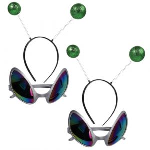 FRCOLOR 2 Ensembles Serre-t&ecirc;te Avec Prolongements Lunettes De F&ecirc;te Fantaisie Accessoires De D&eacute;guisement Pour Adulte De Lunettes De Cosplay Arc-en-ciel (White Beach, neuf)