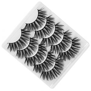 ACOGEDO Coussins à la Main 6d d'épaisses - Pack de Cils en Fibre d'Extension Longue Extension Réutilisable - 5 Paires de Cils Légers et Naturels pour Toutes les Occasions (GL703) (Soumery, neuf)