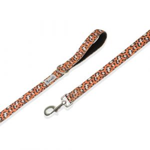 Bandit - Laisse pour Chien 120CM Wild Jungle Chic - Promenades Quotidiennes - Design Z&egrave;bre Rose - Capture Les Regards - Durable, Confortable, Maniable (A et M, neuf)