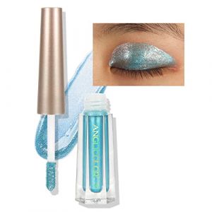Fard à Paupières, Fard à Paupière Liquide Scintillant de Diamant Métallique, Fard à Paupières Liquide Couleurs, Paillettes Yeux Maquillage Sans Longue Tenue, Anti-écailles, Végétalien (12 Bleu Légère) (TengHai, neuf)